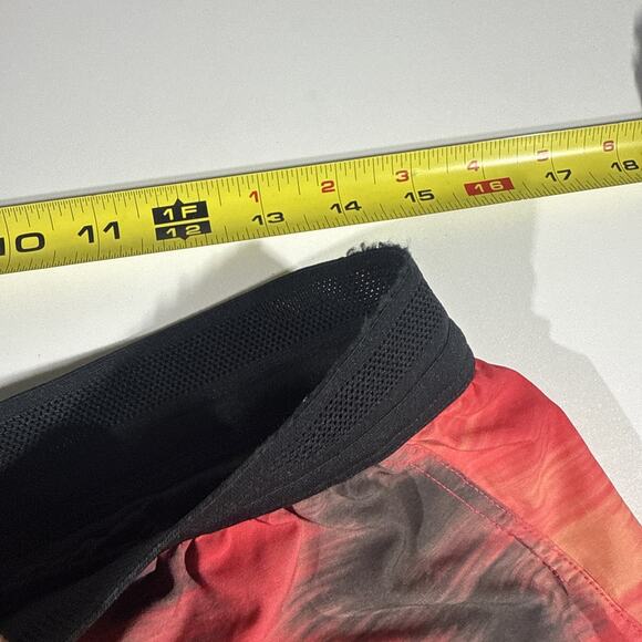 Janji 6” AFO Middle Running Shorts Men’s Medium Red Black Tie Dye Lightweight - Picture 7 of 11